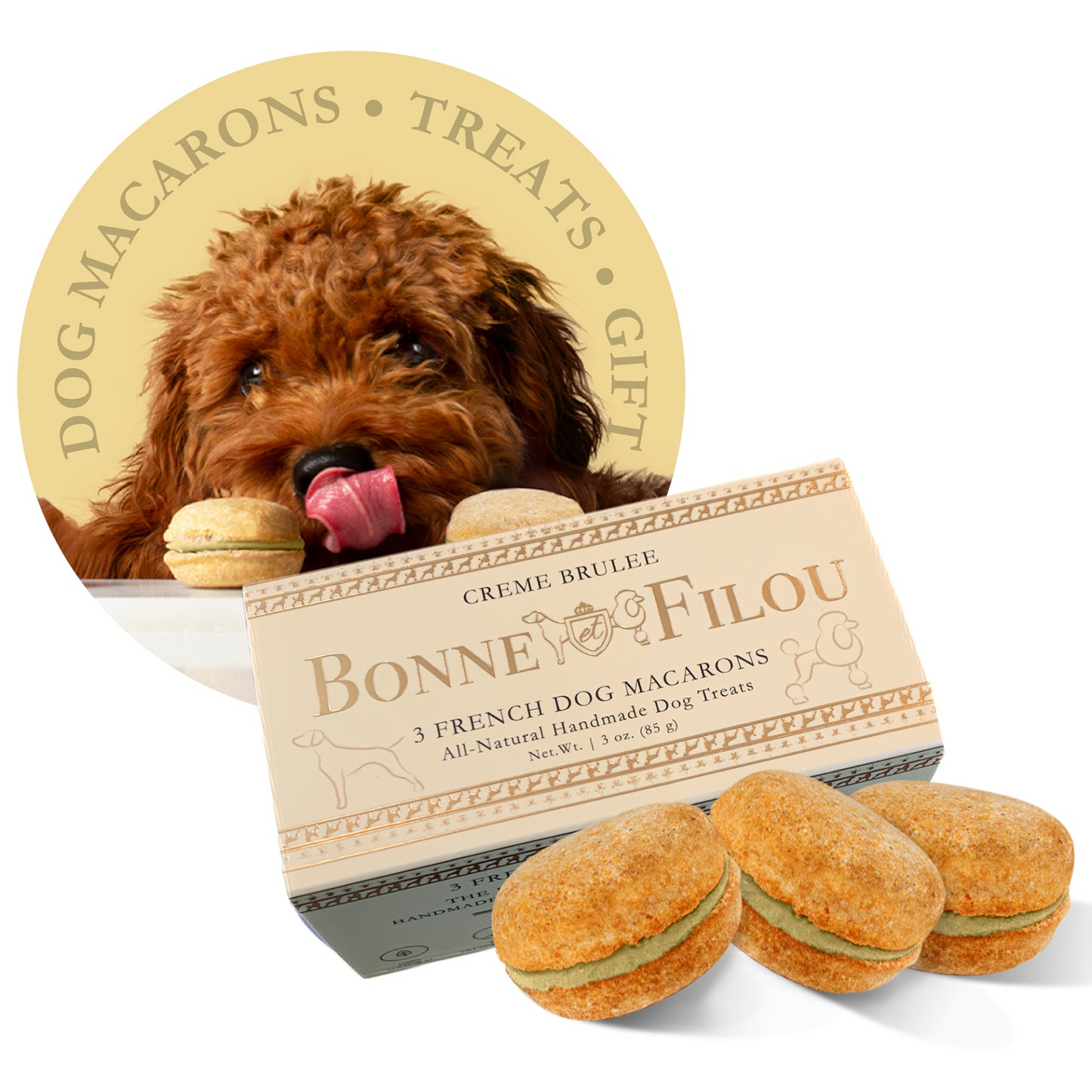 Dog Macarons (Box of 3)