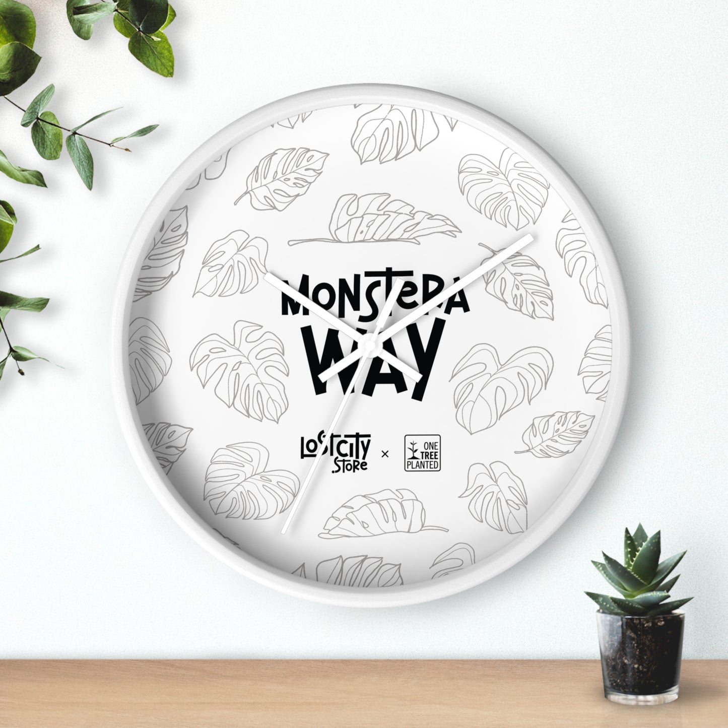 Monstera Way Wall Clock