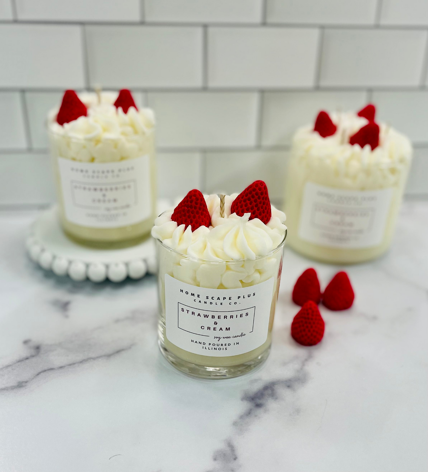 Soy Wax Candle Strawberries & Cream