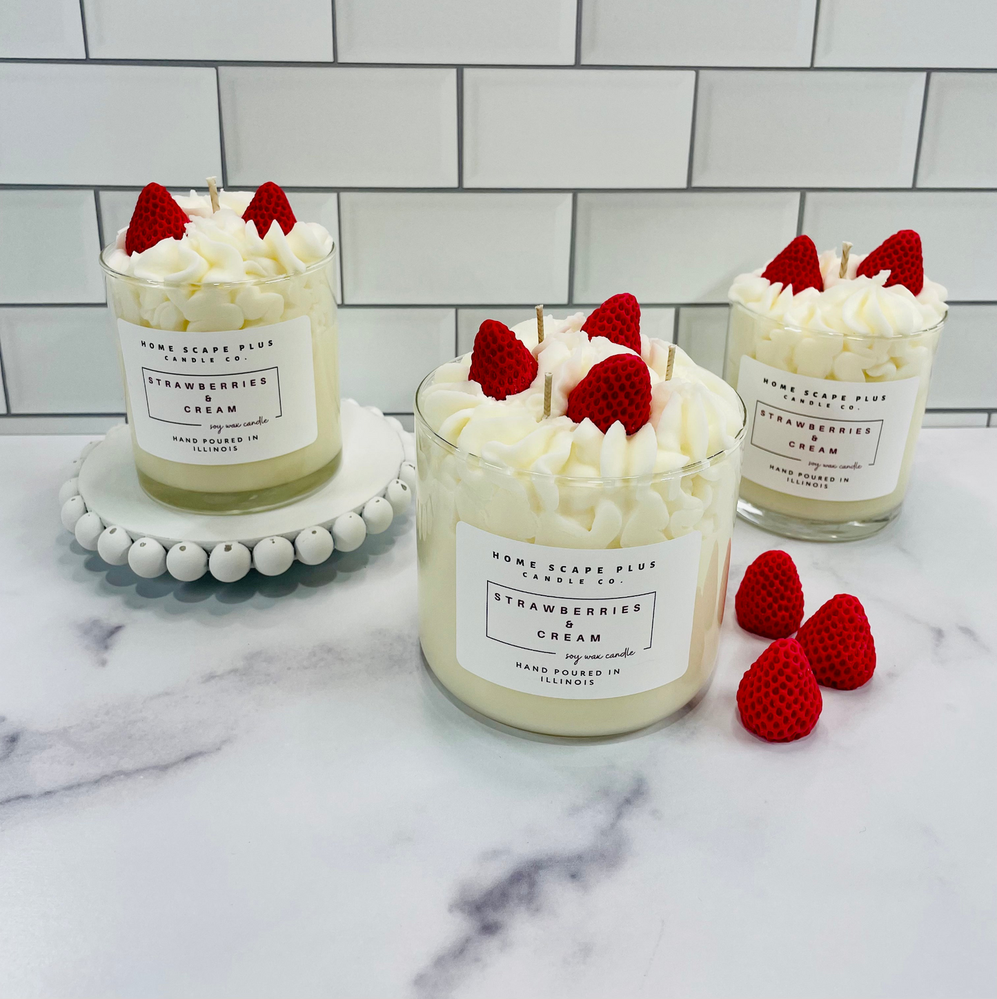 Soy Wax Candle Strawberries & Cream