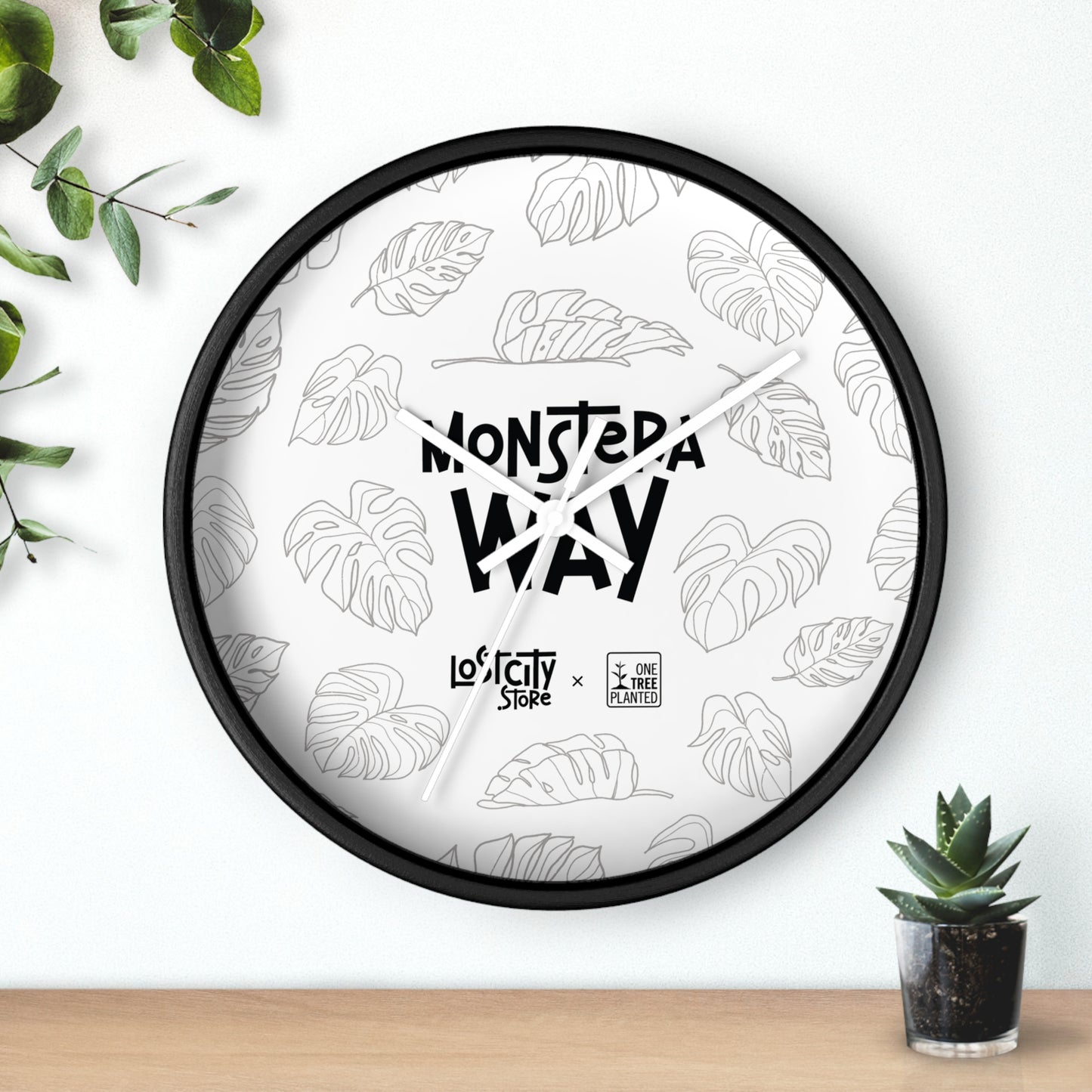 Monstera Way Wall Clock