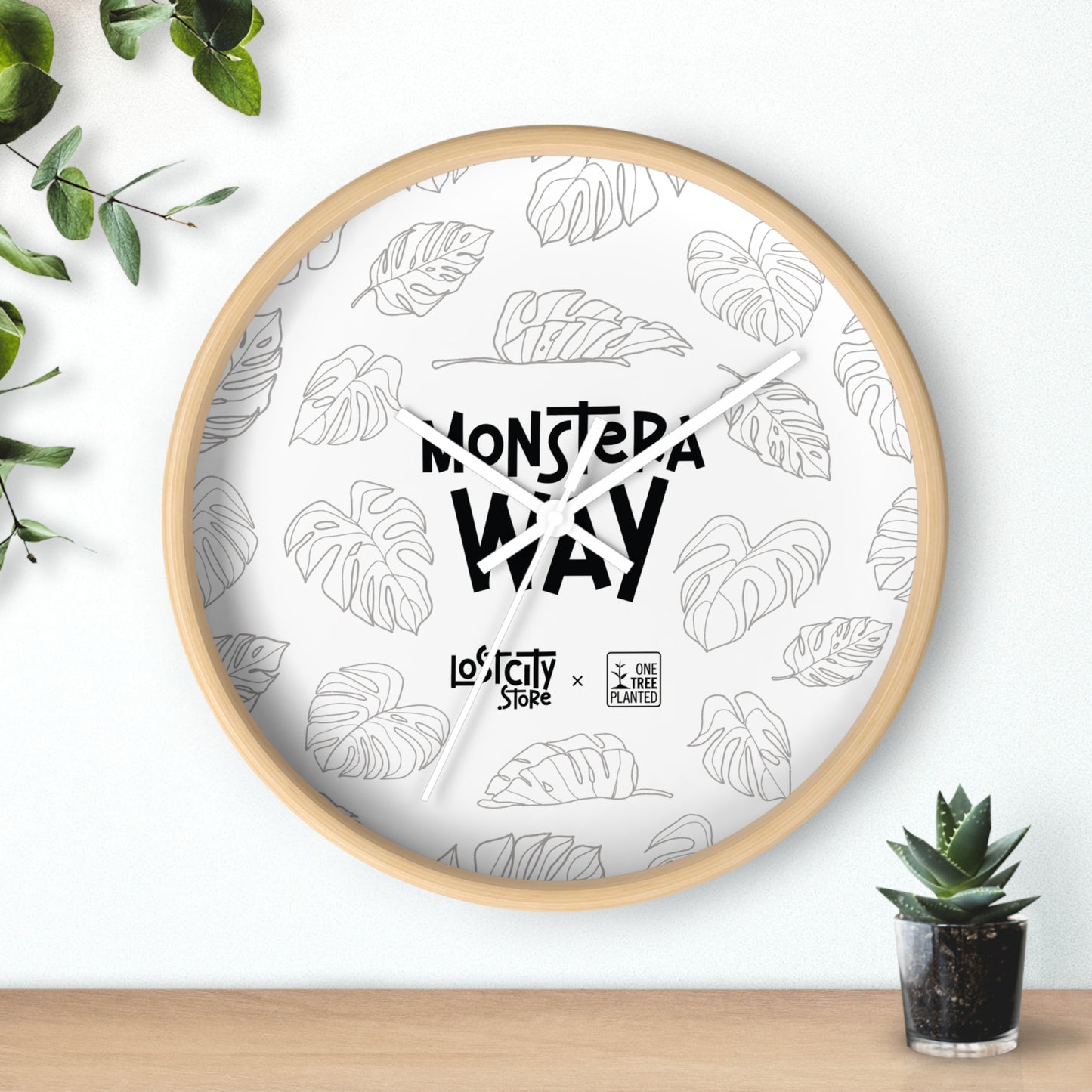 Monstera Way Wall Clock