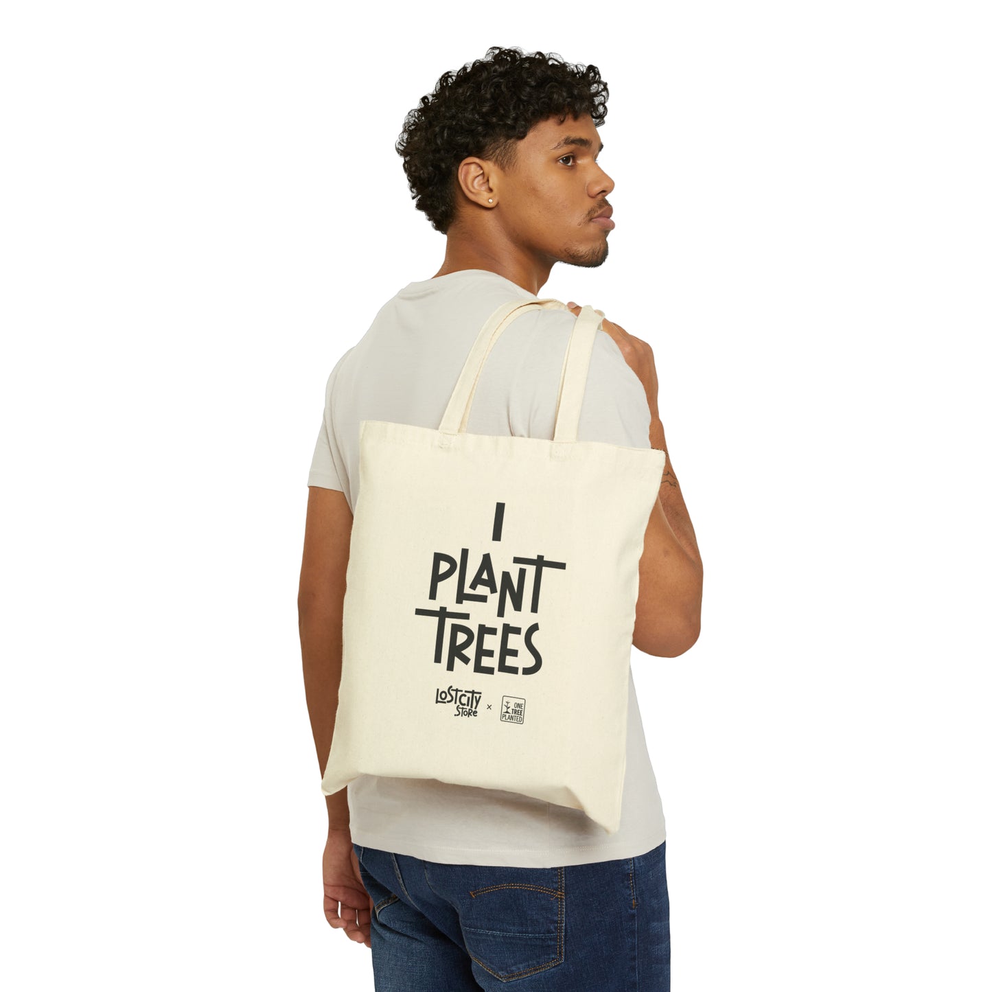 Lost City Cotton Canvas Tote Bag